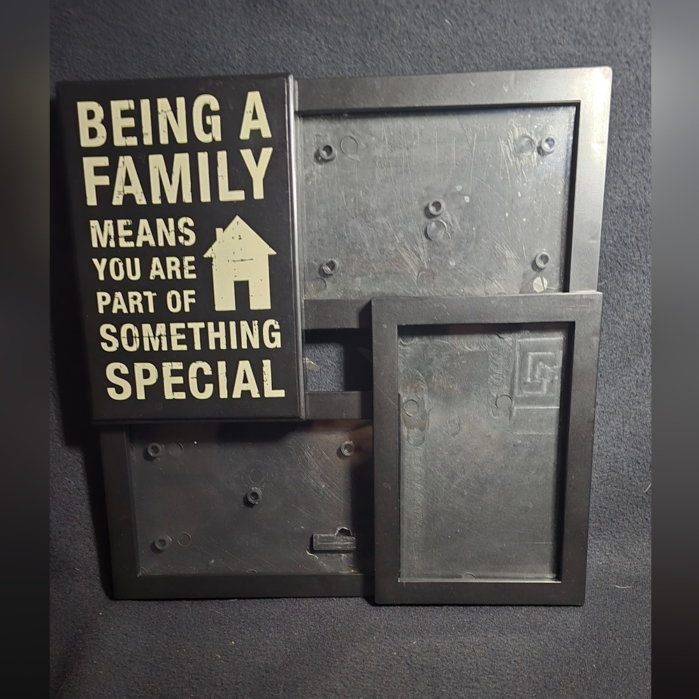 Black Multi-Opening Family Picture Frame